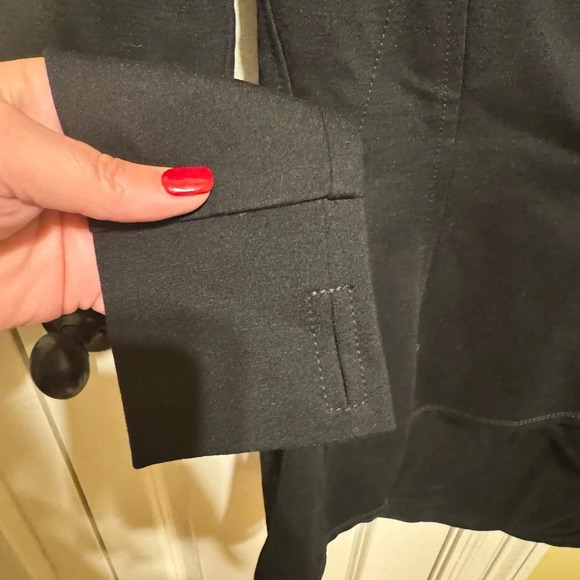 White House Black Market Asymmetrical Cowl Neck Jacket Front Zipper Sz 2 - Picture 8 of 16